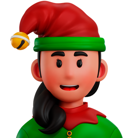 Female Elf 3D Icon