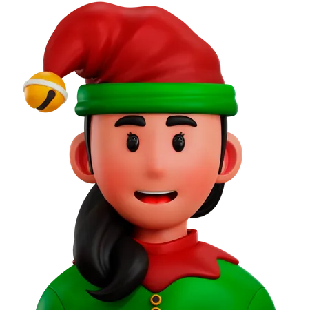 Female Elf 3D Icon