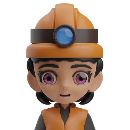 Female Engineer  3D Icon