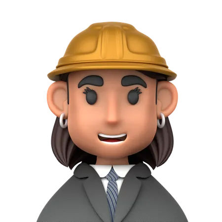 Female Engineer  3D Icon