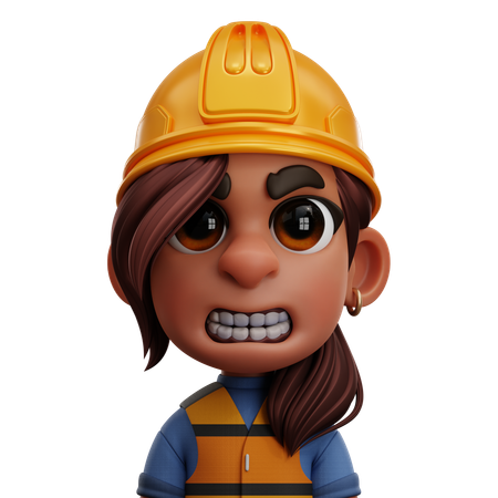 FEMALE ENGINEER  3D Icon