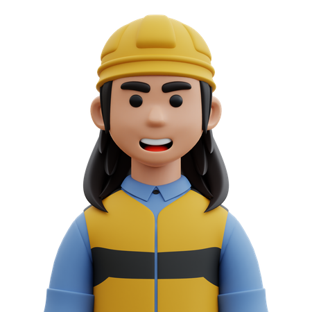 Female Engineer  3D Icon