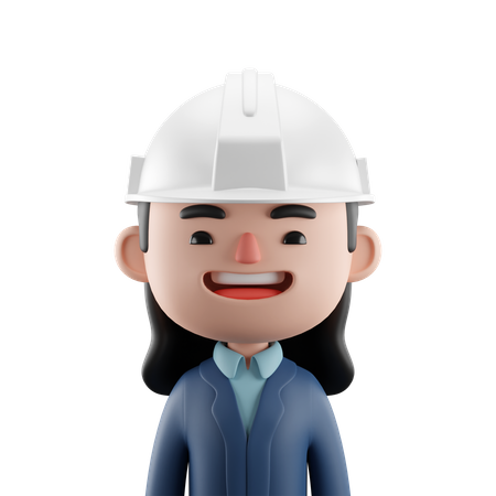 Female Engineer  3D Icon