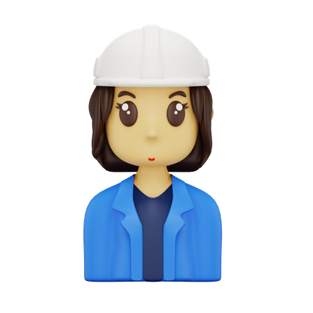 Female Engineer  3D Icon