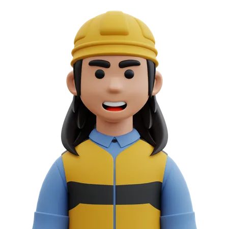 Female Engineer  3D Icon