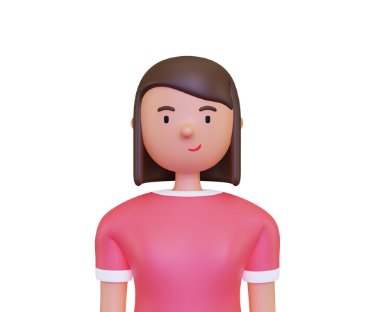 Female face portrait  3D Illustration