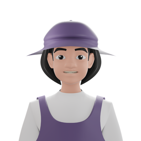 Female Farmer  3D Icon