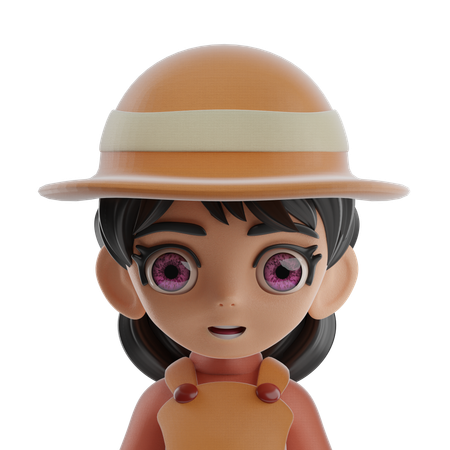 Female Farmer  3D Icon