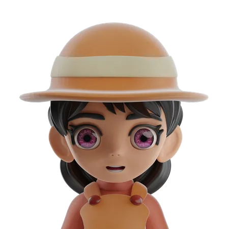 Female Farmer  3D Icon