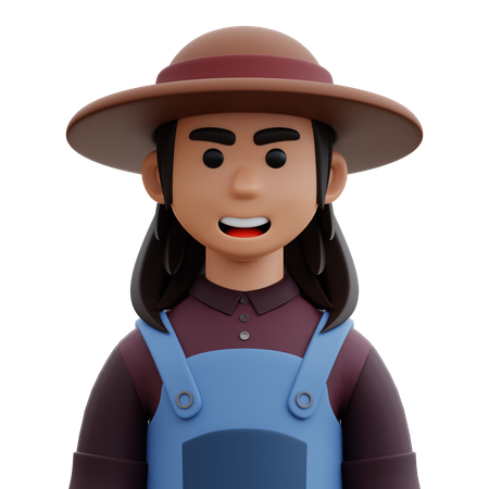 Female Farmer  3D Icon