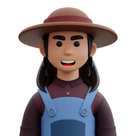 Female Farmer  3D Icon