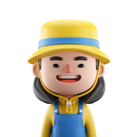 Female Farmer  3D Icon