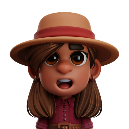 FEMALE FARMER  3D Icon