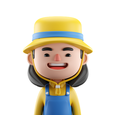 Female Farmer  3D Icon