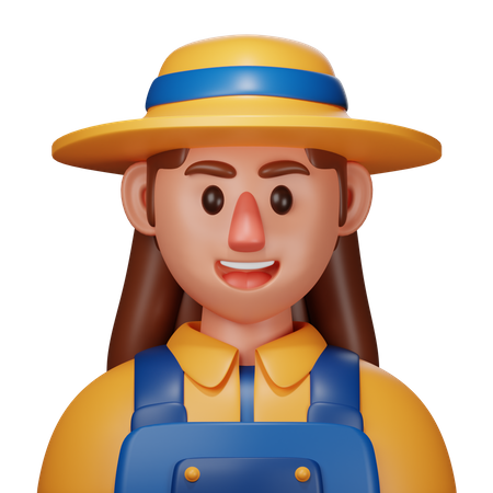 Female Farmer  3D Icon