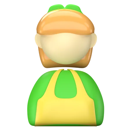 女性農家  3D Icon