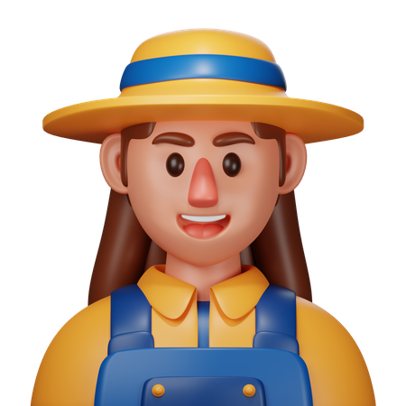 Female Farmer  3D Icon
