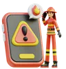 Female firefighter mobile app