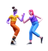 Female Friends Dancing