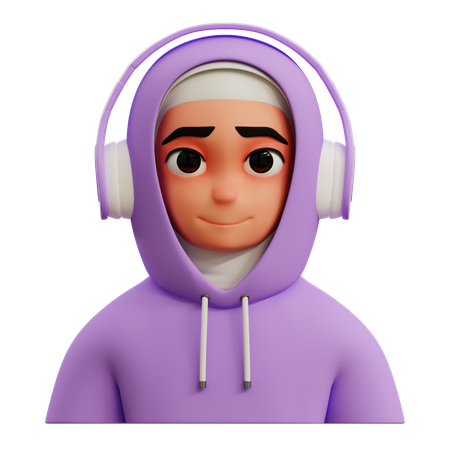 Female Gamer  3D Icon