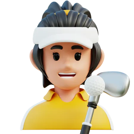 Female Golfer  3D Icon