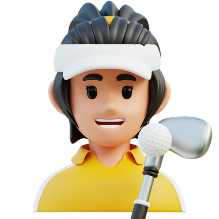 Female Golfer  3D Icon