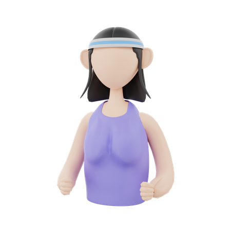 Female Gym Trainer  3D Icon