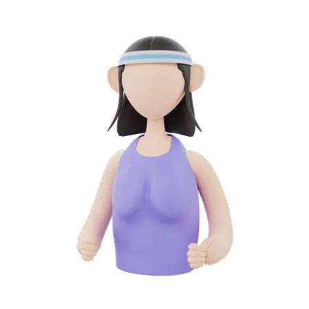 Female Gym Trainer  3D Icon