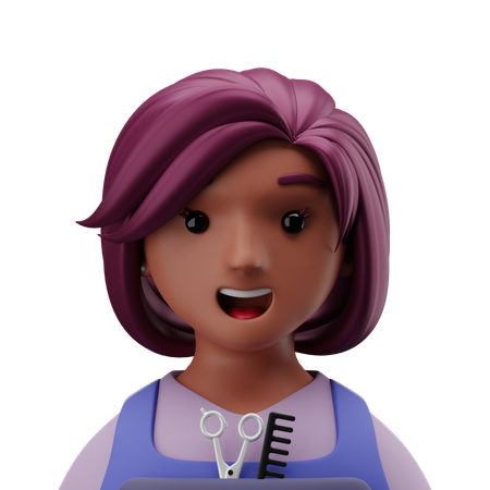 Female Hairdresser  3D Icon