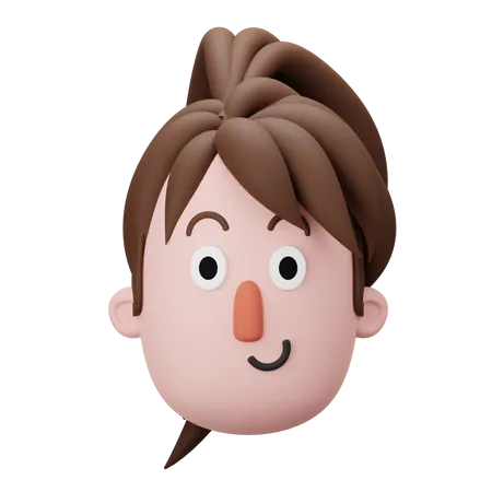 Female Head  3D Icon