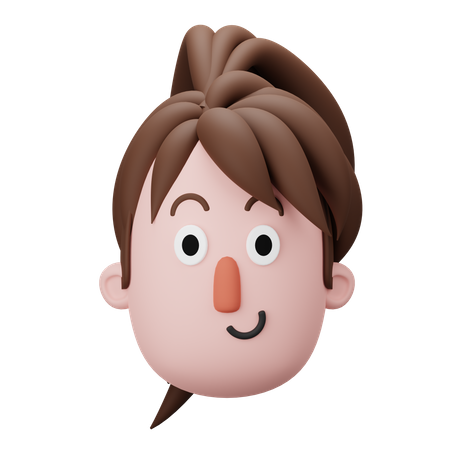 Female Head  3D Icon