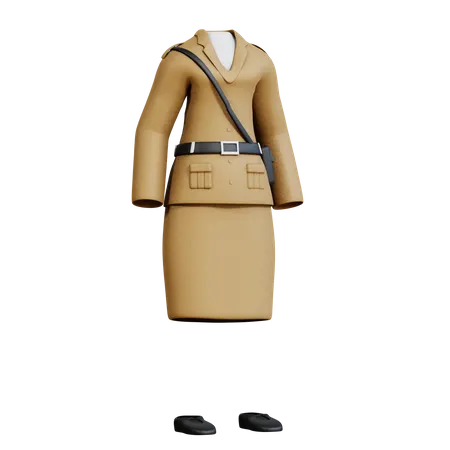 Female Hero Clothes  3D Illustration