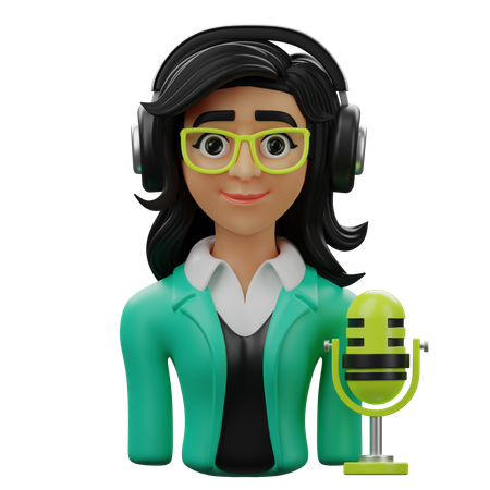 Female Host  3D Icon