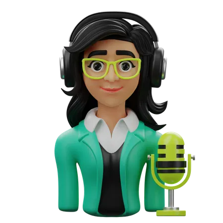 Female Host  3D Icon