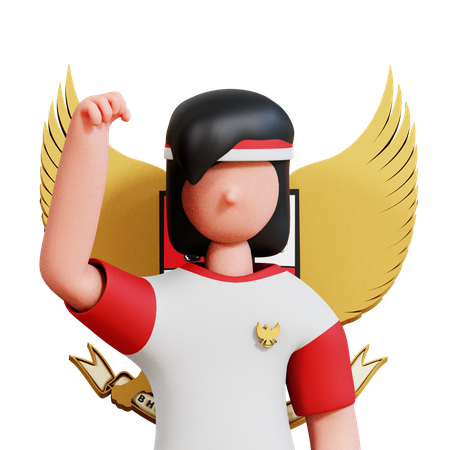 Female Indonesian  3D Icon