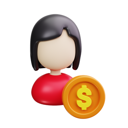 Female Investor  3D Icon