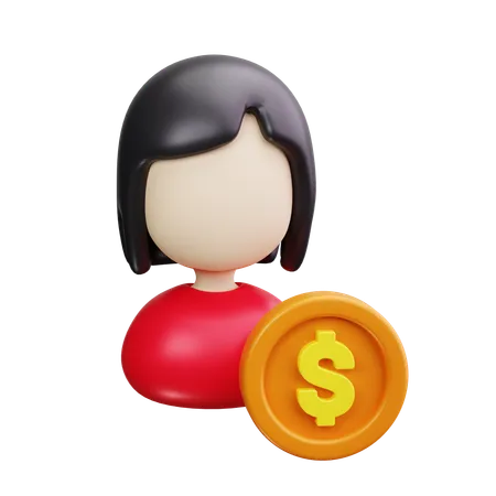 Female Investor  3D Icon