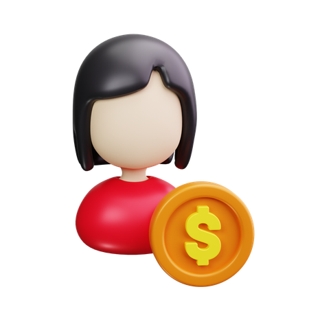 Female Investor  3D Icon
