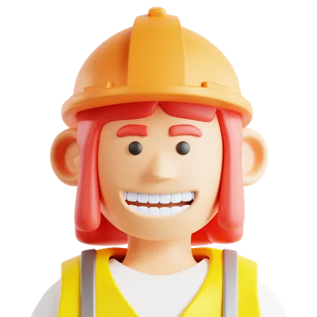 Female Labour Avatar 3 D Icon 3D Icon