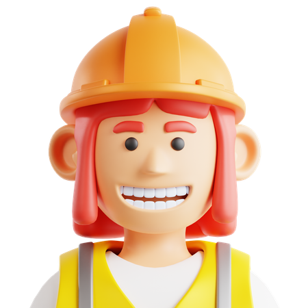 Female Labour Avatar  3D Icon