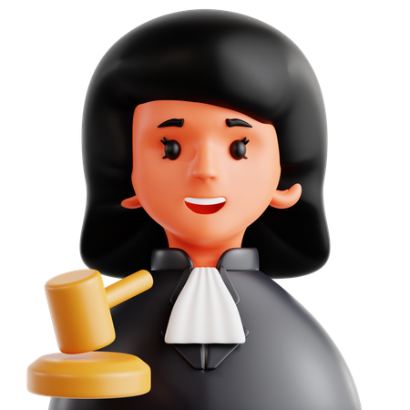 女性弁護士  3D Icon