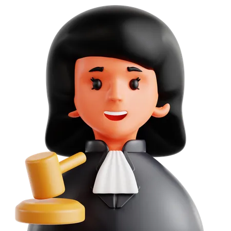 女性弁護士  3D Icon