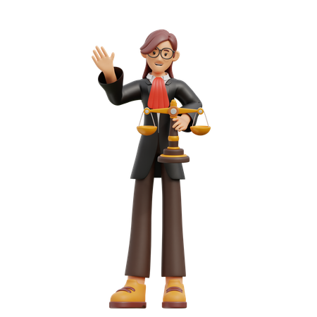 Female lawyer  3D Illustration