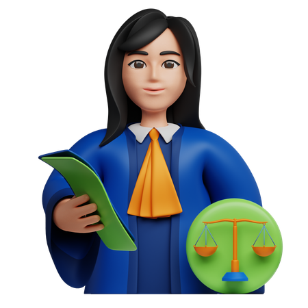 Female Lawyer  3D Icon