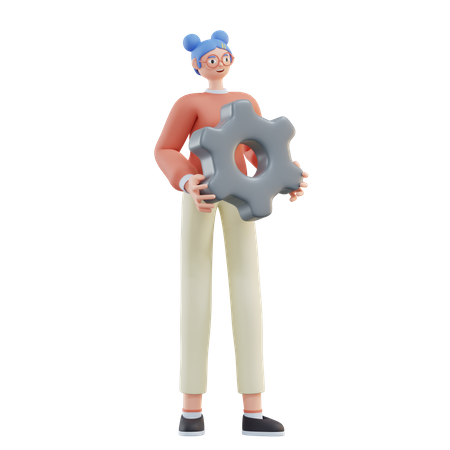 Female manager  3D Illustration