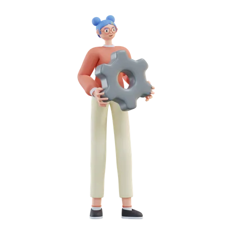 Female manager  3D Illustration