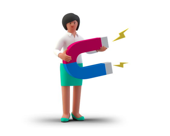 Female Marketing Manager  3D Illustration