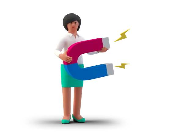 Female Marketing Manager  3D Illustration