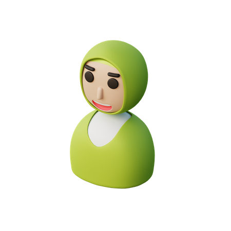 Female Moslem 3D Illustration