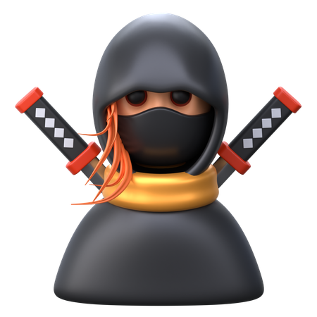 Female Ninja  3D Icon